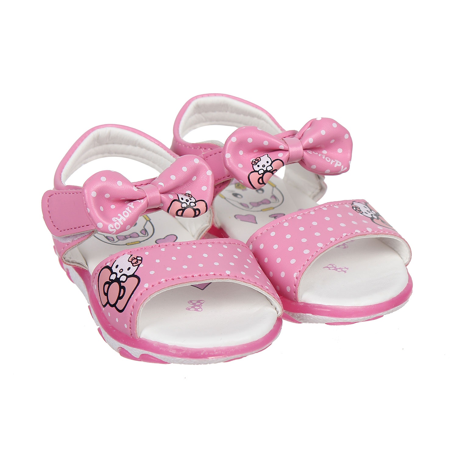Sandal cho bé gái in Kitty nơ quai DN hình 4