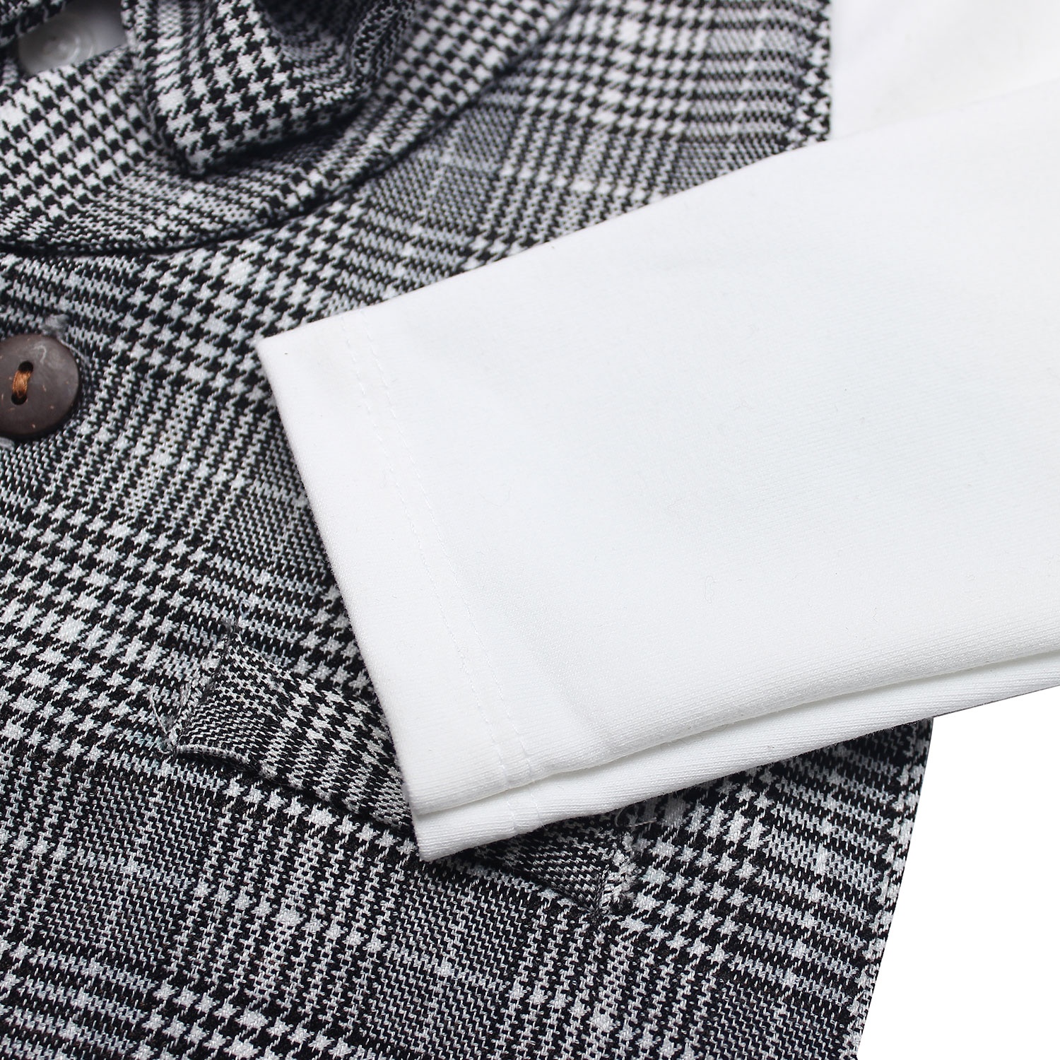 Sét 3 gile dài tay bé trai kẻ ghi xám mamago M19D hình 3