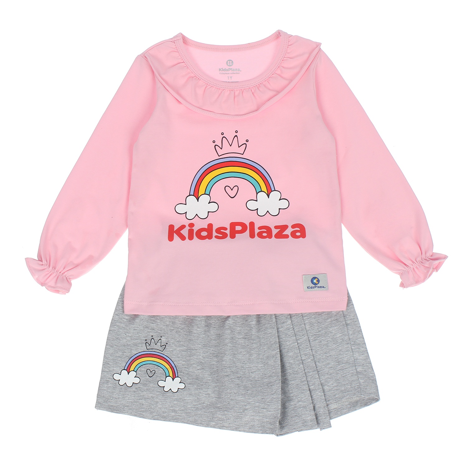 Sét áo và chân váy bé gái KidsPlaza in hình Cầu Vồng LN20T (Hồng) hình 1