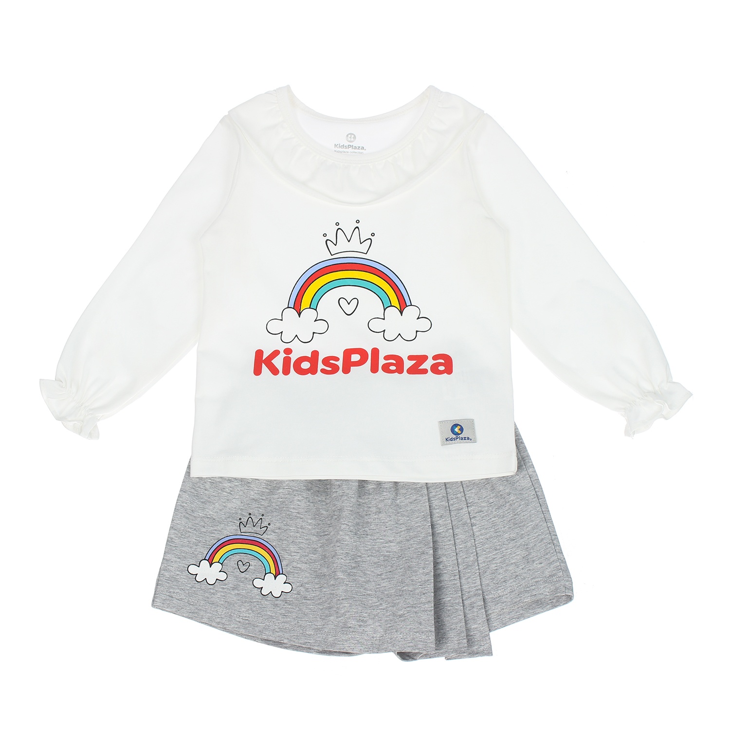 Sét áo và chân váy bé gái KidsPlaza in hình Cầu Vồng LN20T (Trắng) hình 1
