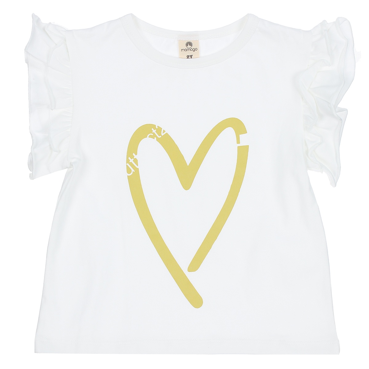 Sét chân váy bé gái in hình trái tim M20H 5Y (Vàng Trắng) hình 2