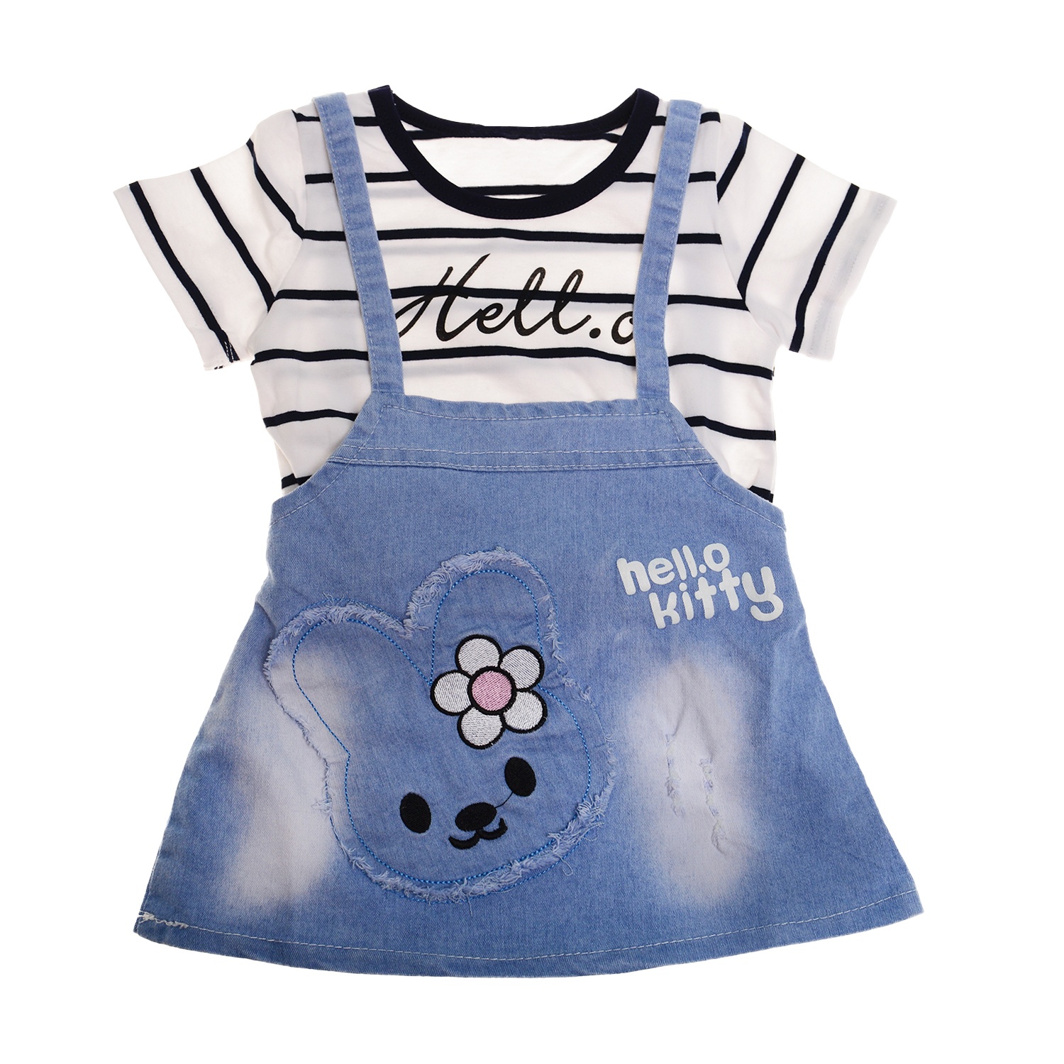 Set váy yếm & áo phông in hình hình 3