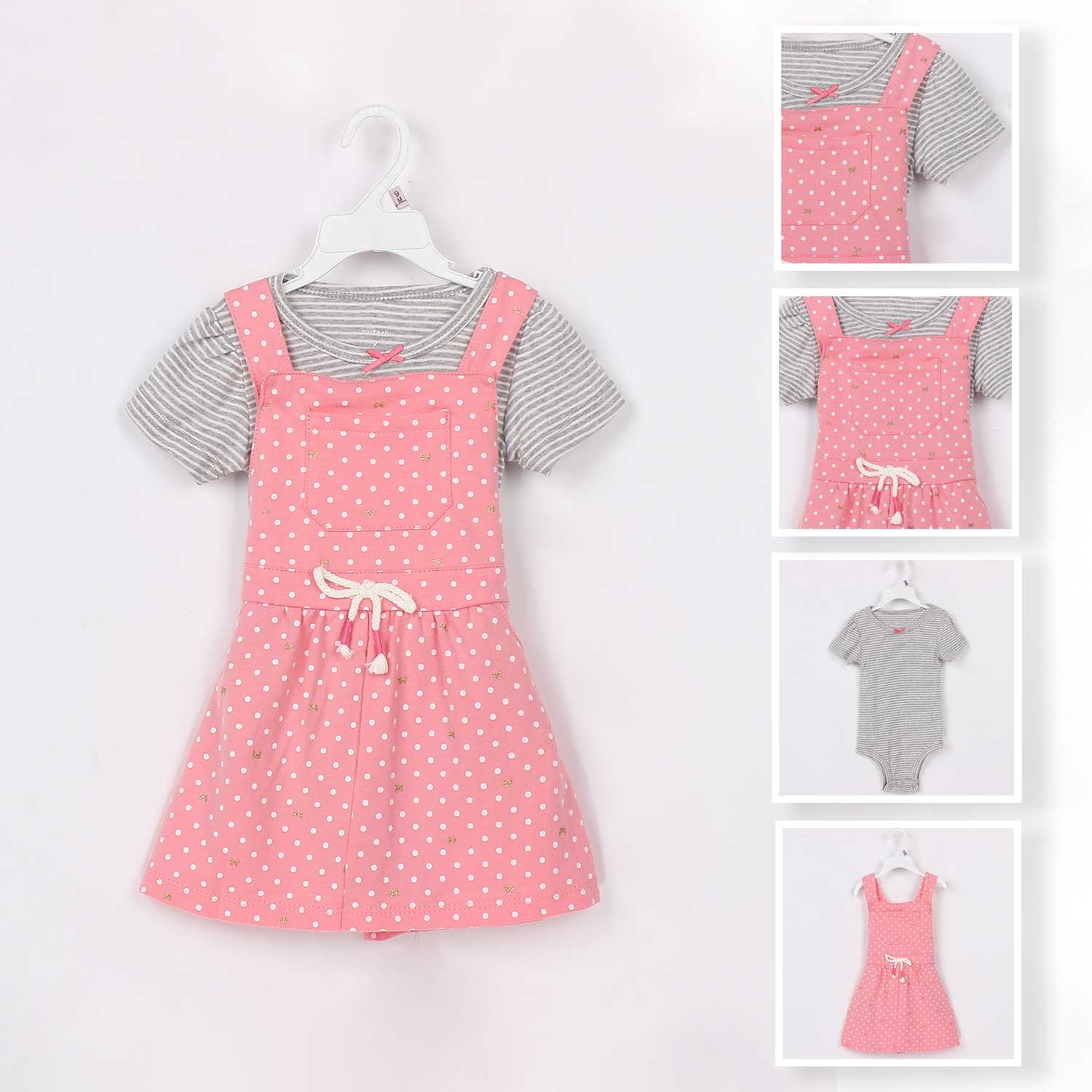 Set yếm bé gái chấm bi CC hình 1