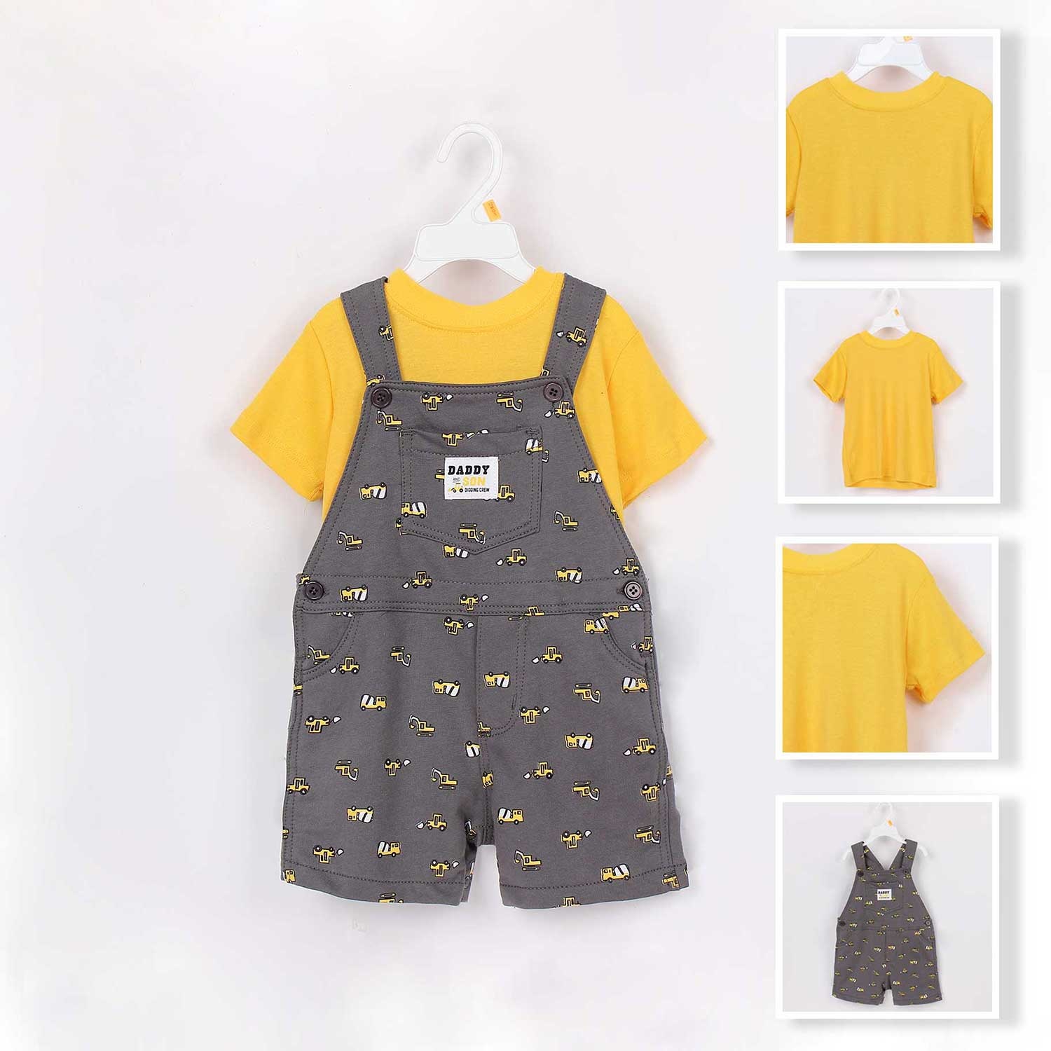 Set yếm bé trai in hình ô tô CC hình 1