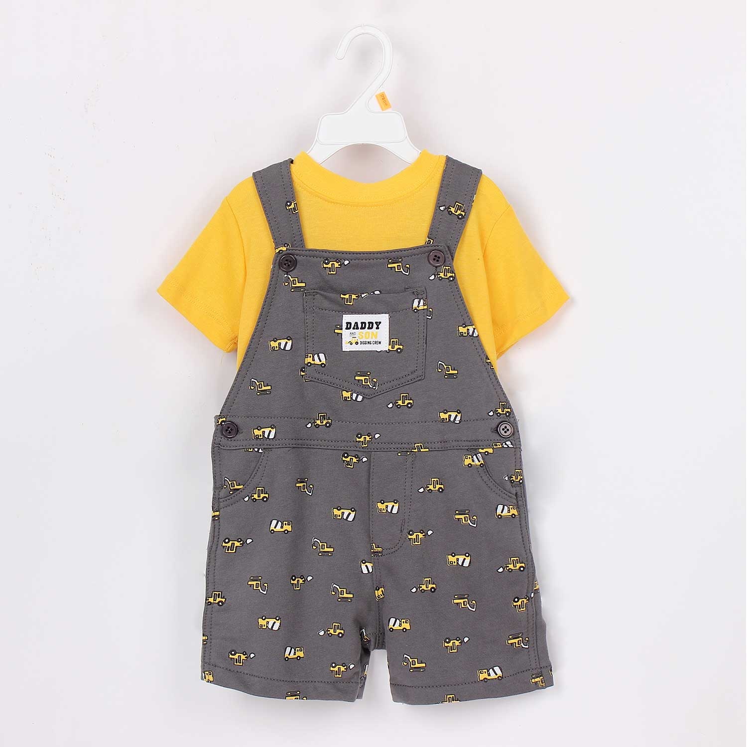 Set yếm bé trai in hình ô tô CC hình 2