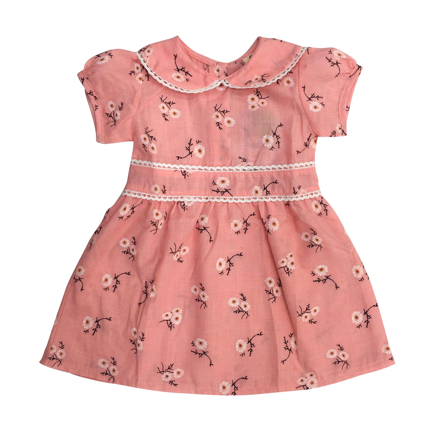 Váy bé gái cổ sen tay bông hoa nhị hồng M20HCM (1Y) hình 1