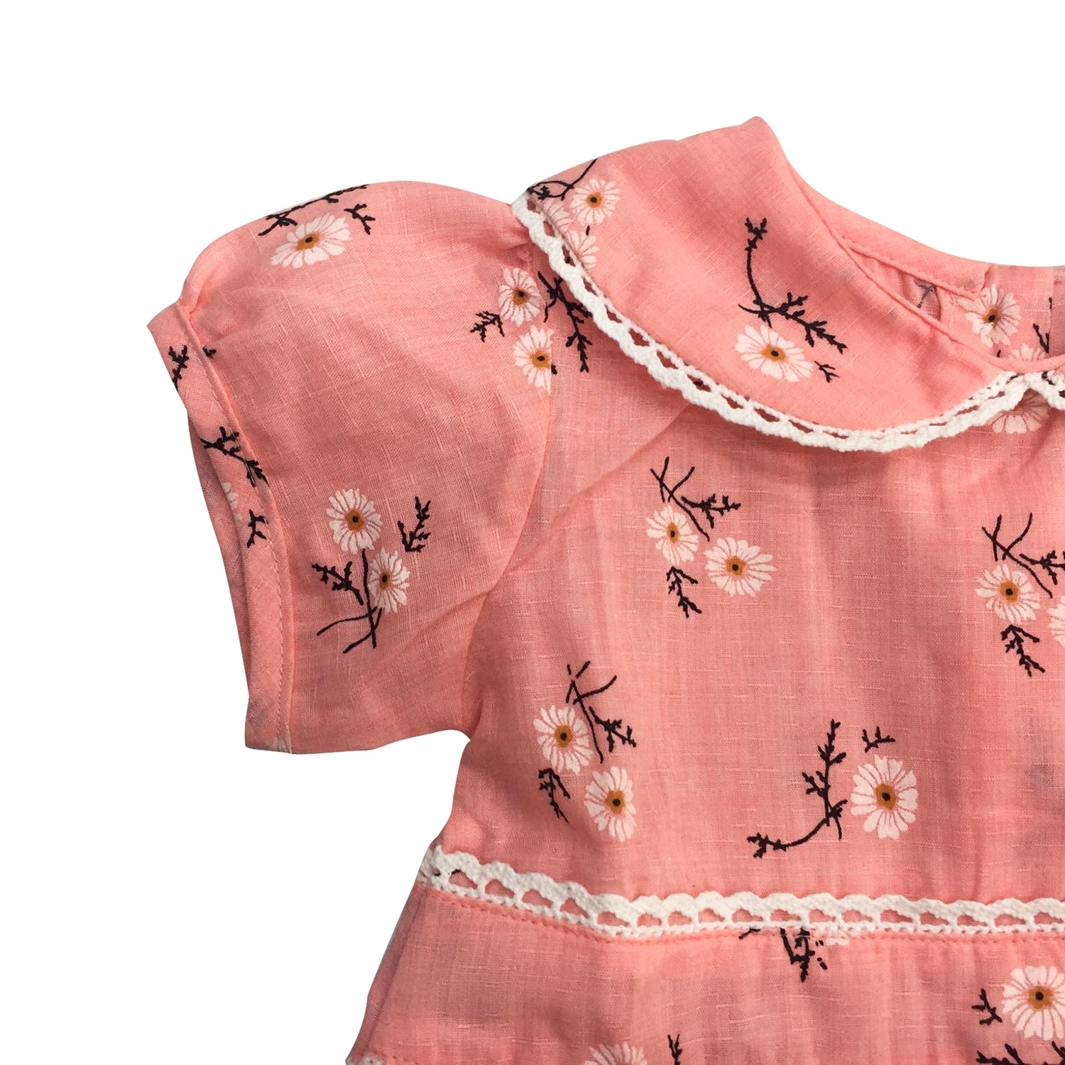 Váy bé gái cổ sen tay bông hoa nhị hồng M20HCM (1Y) hình 3