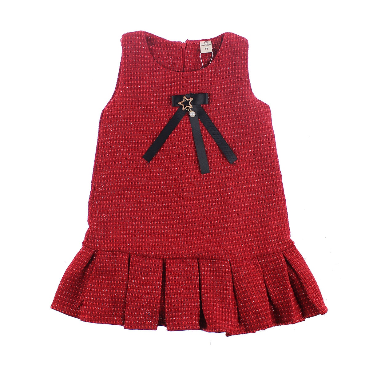 Váy dạ cho bé gái đuôi cá đính nơ Mamago M19D (Đỏ) hình 1