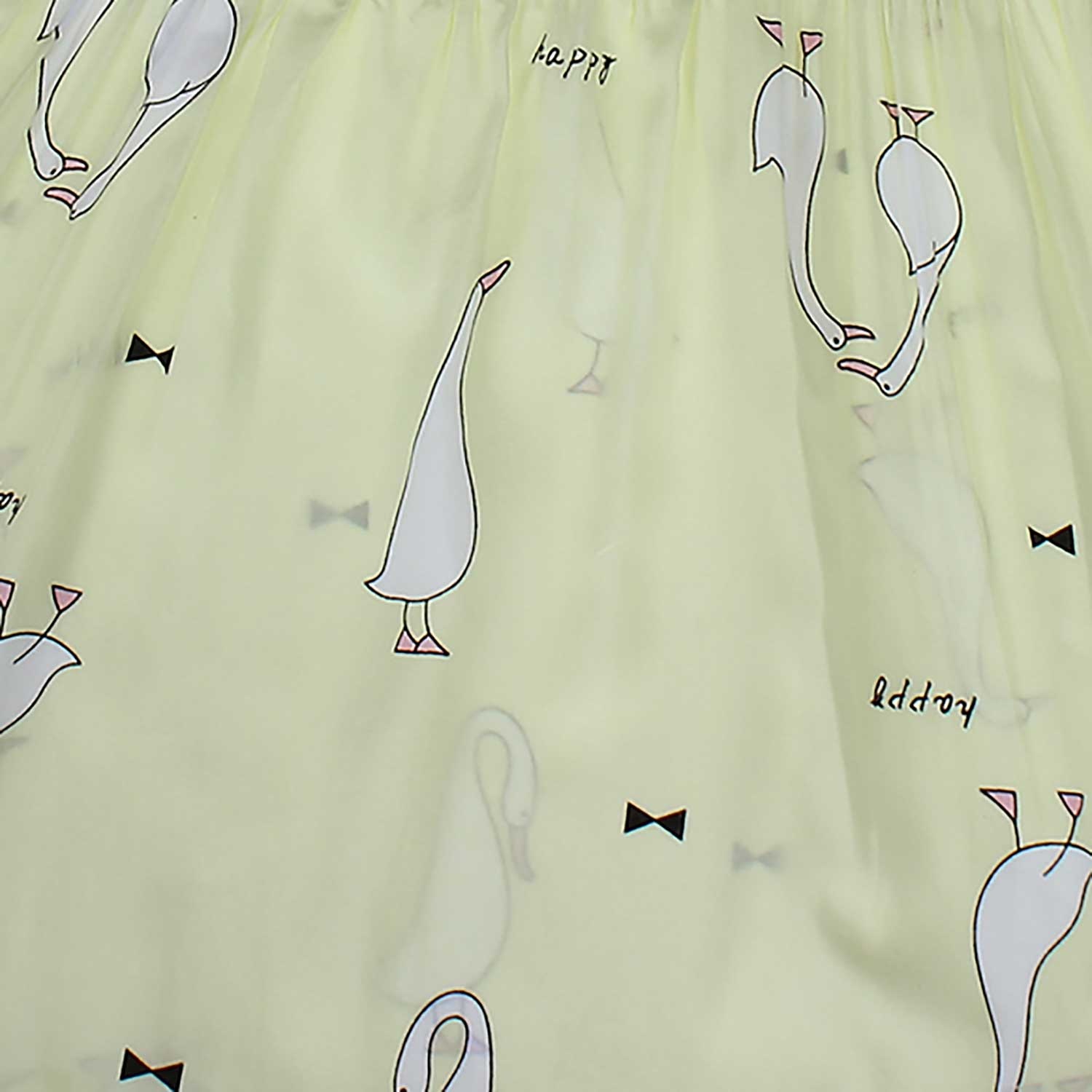 Váy lanh bé gái 2 dây Kiza in vịt hình 2