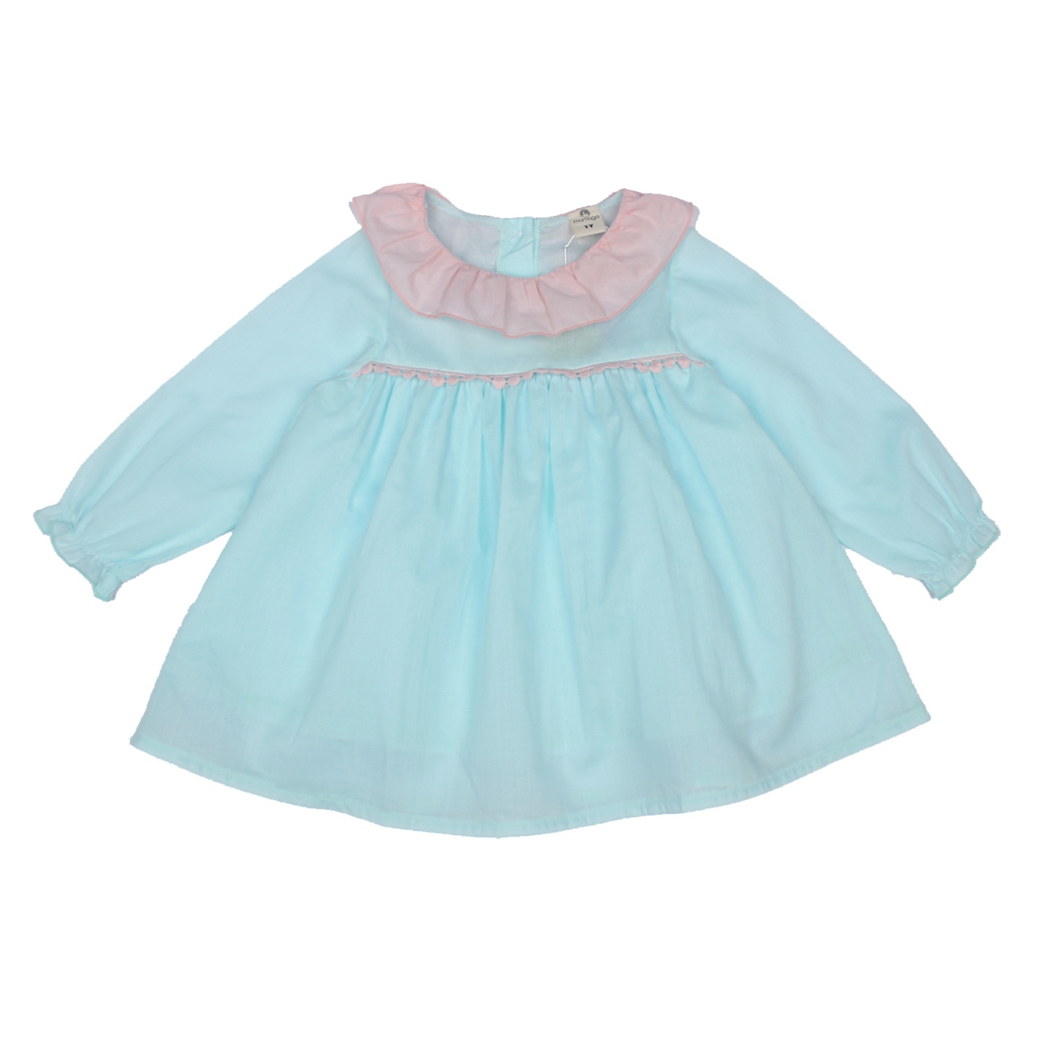 Váy thời trang bé gái Mamago ren cổ bèo M19T (Xanh) hình 1