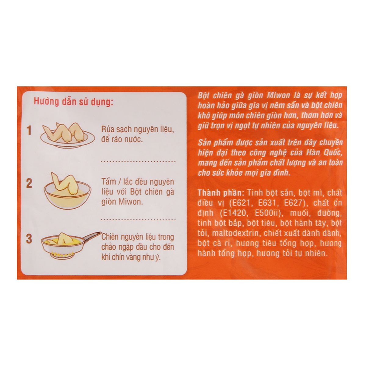 Bột chiên gà giòn Miwon hình 2