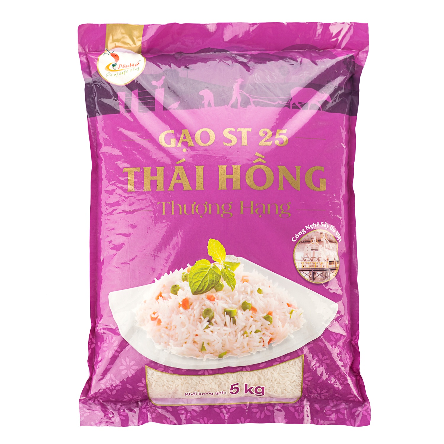 Gạo ST25 Thái Hồng thượng hạng túi 5kg hình 1