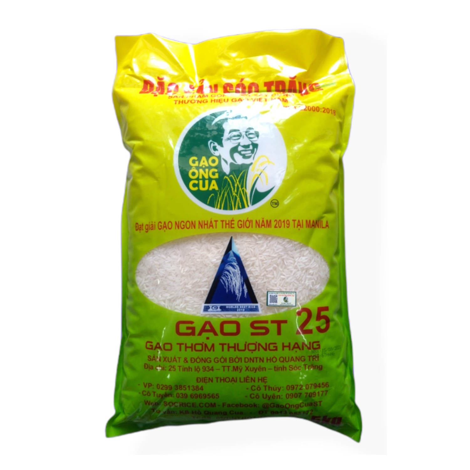 Gạo thơm ST25 Ông Cua Túi 5kg hình 1