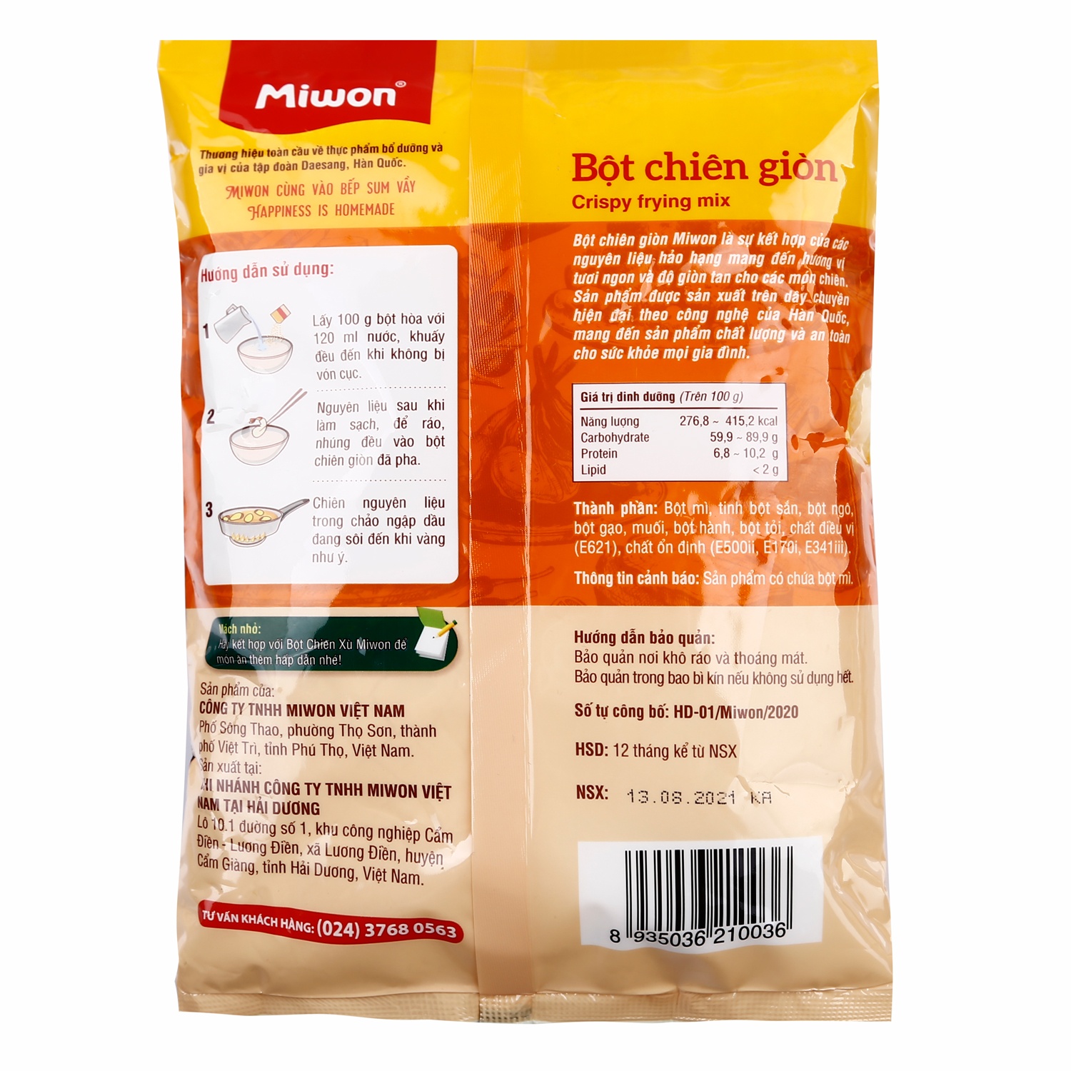 Bột chiên giòn Miwon hình 2