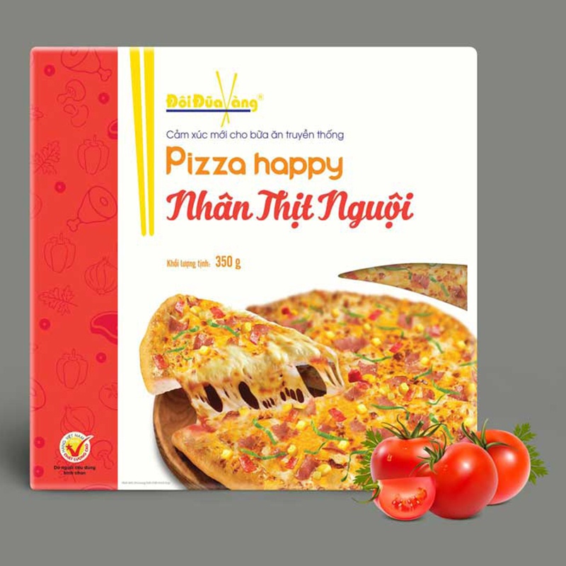 Pizza Margarita nhân thịt nguội 350g DD21 hình 2