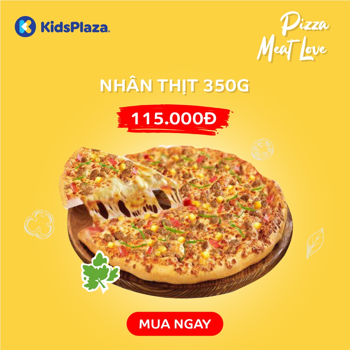Pizza Meat Loves nhân thịt 350g DD21 hình 1
