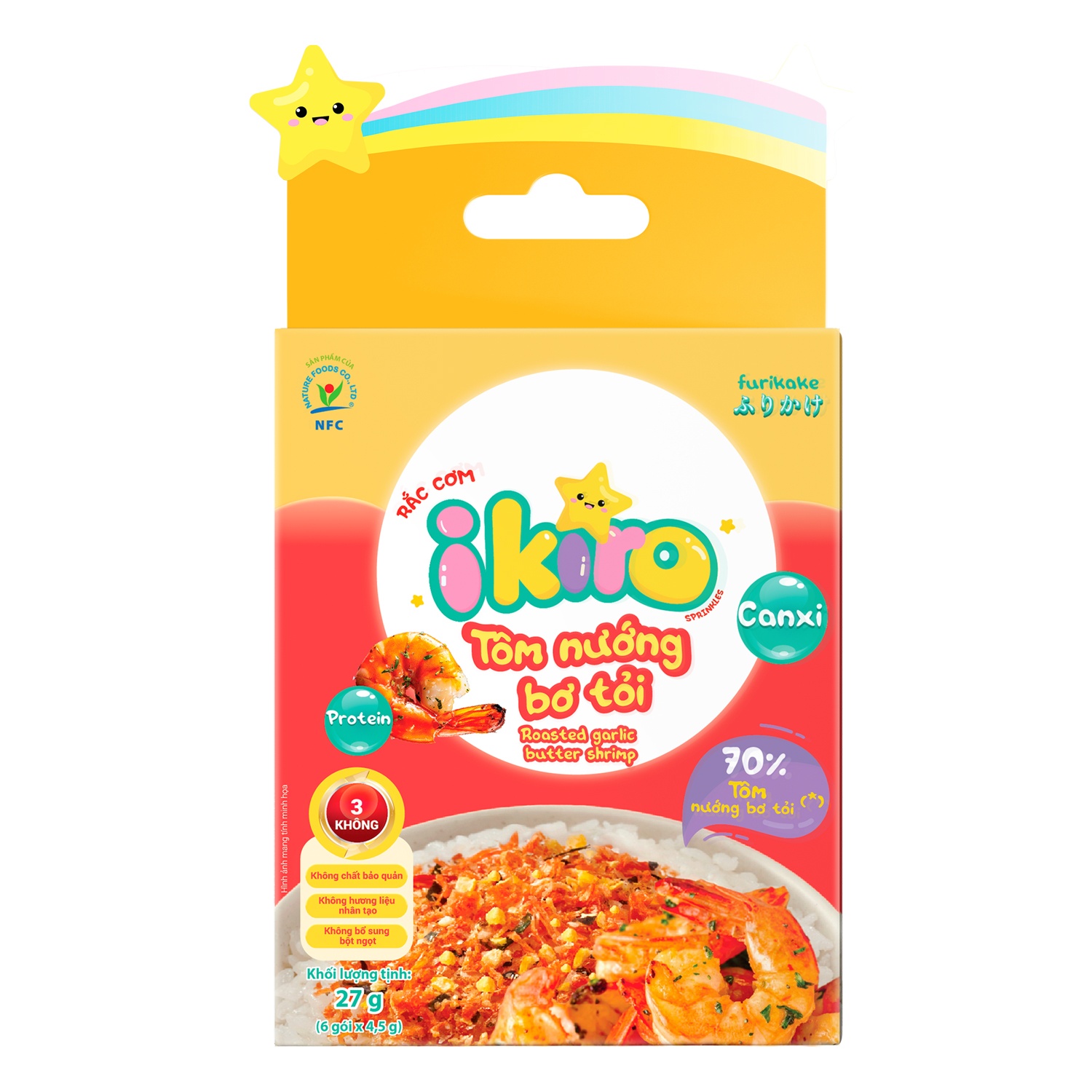 Rắc cơm Ikiro vị tôm nướng bơ tỏi 27g hình 1