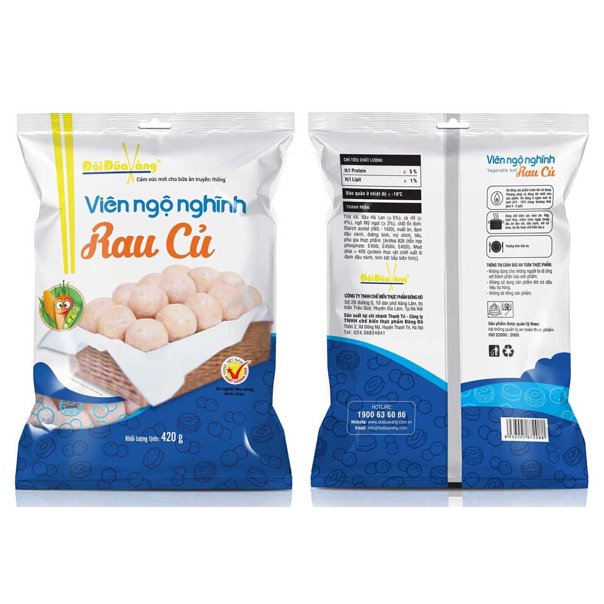 Viên ngộ nghĩnh rau củ 420g DD21 hình 1