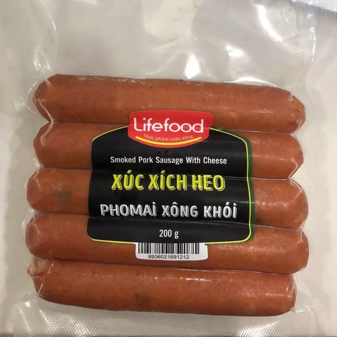 Xúc xích heo phô mai xông khói LifeFood 200g LF21 hình 2