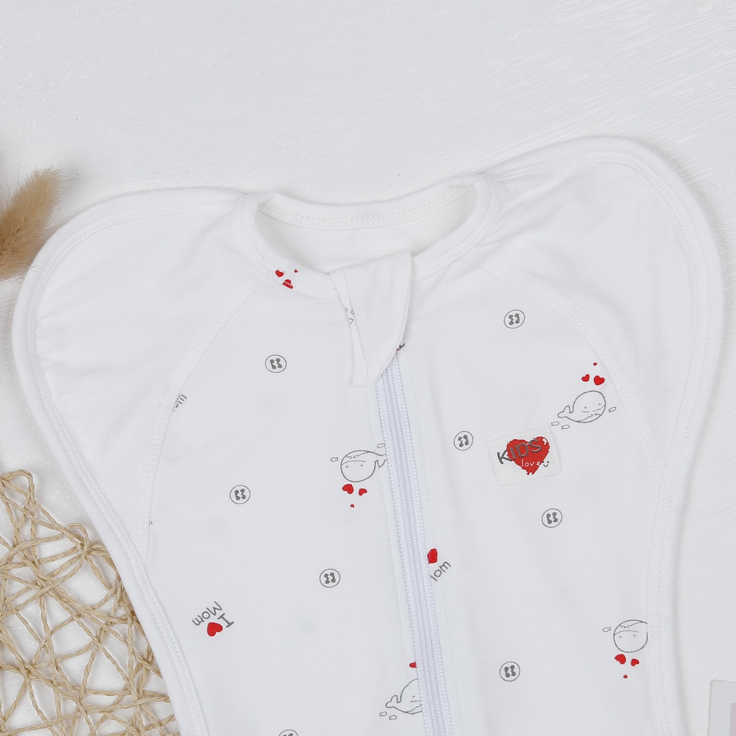 Ủ kén cho bé sơ sinh hình chú cá Otis KidsPlaza ND23H (Màu trắng) hình 2