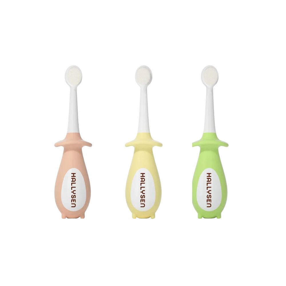 Bàn chải đánh răng lông tơ Hallysen cho bé 6M+ (Màu ngẫu nhiên) hình 1