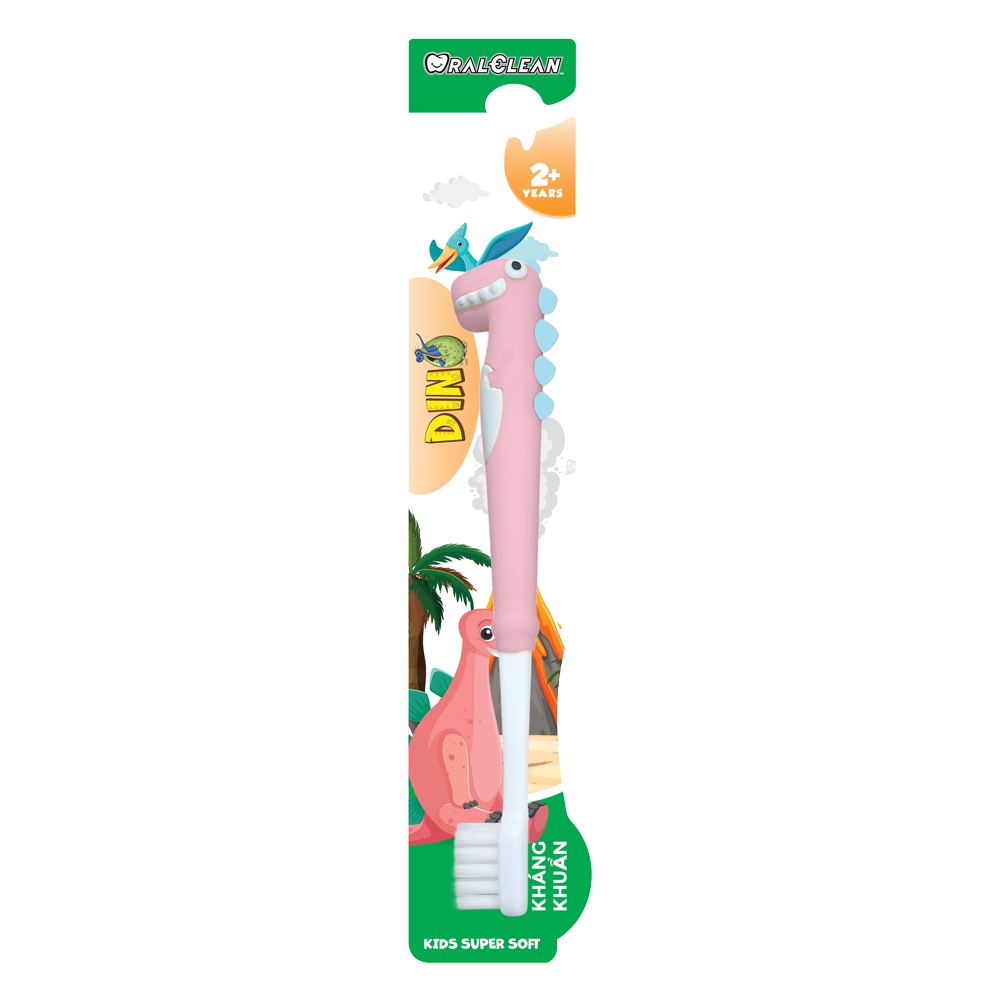 Bàn chải đánh răng OralClean Dino Kids Soft 2Y+ (Màu ngẫu nhiên) hình 1