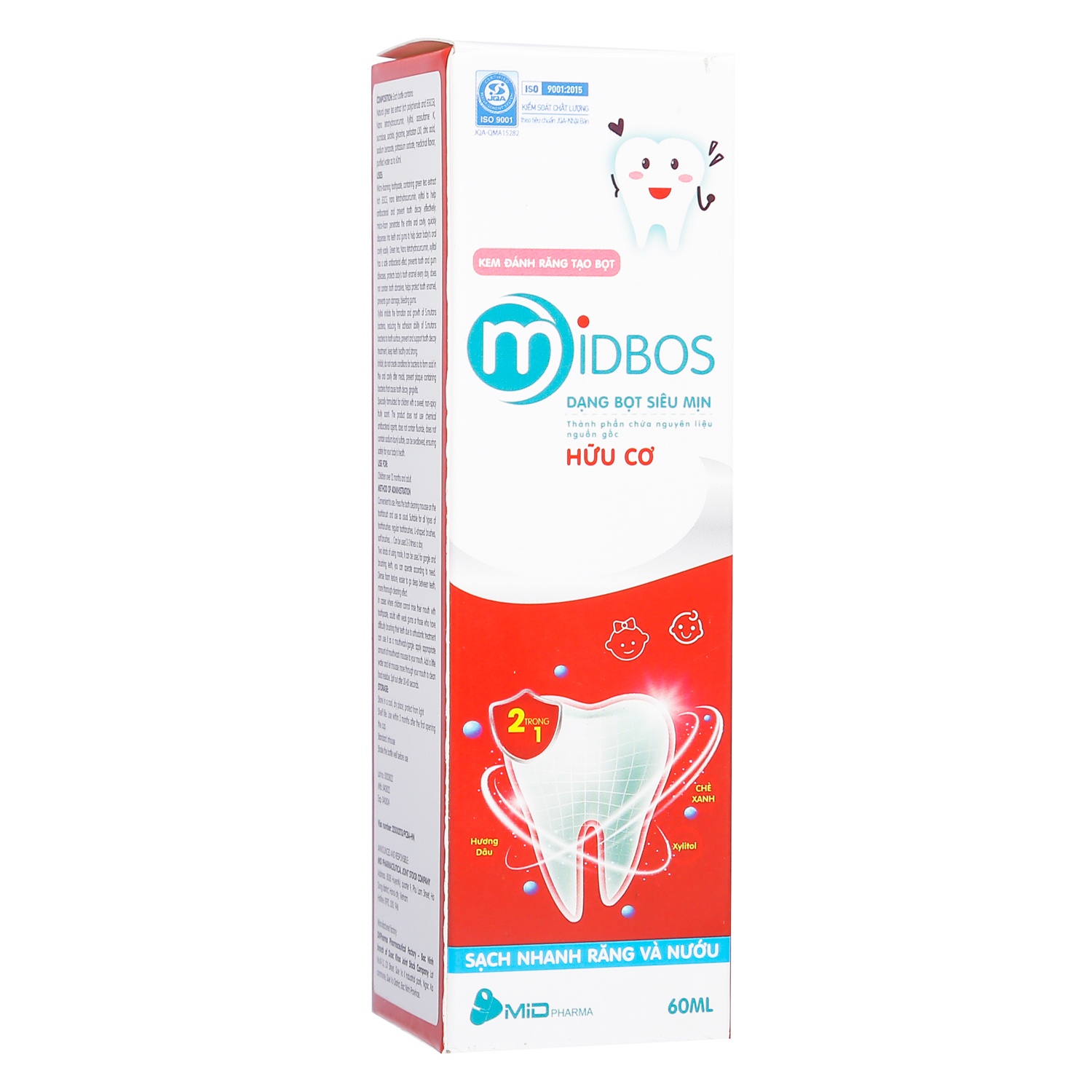 Kem đánh răng tạo bọt Midbos 60ml hình 2