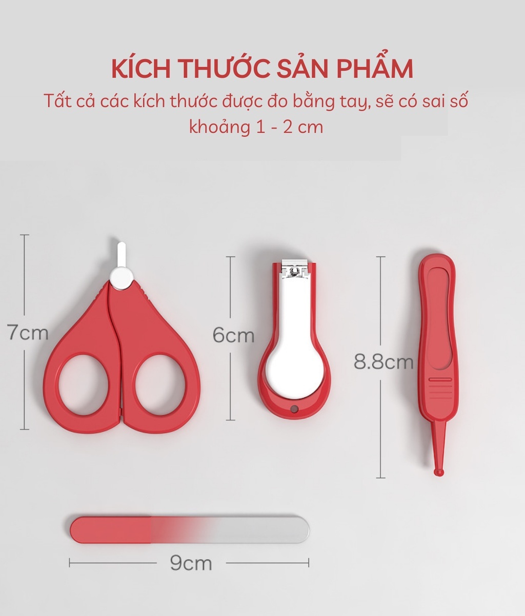 Bộ bấm móng tay sơ sinh Misuta AC (Màu ngẫu nhiên) hình 5