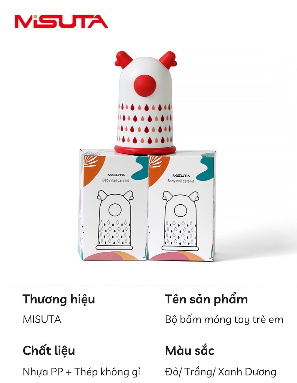 Bộ bấm móng tay sơ sinh Misuta AC (Màu ngẫu nhiên) 4