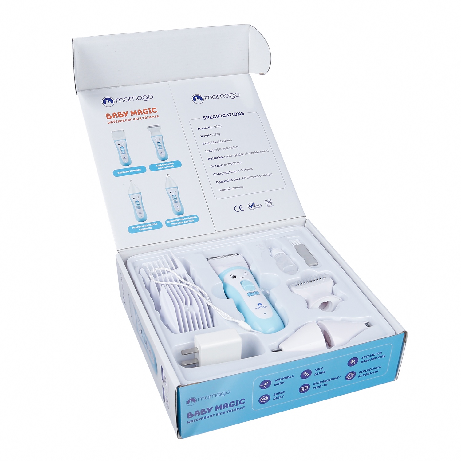 Tông đơ cắt tóc cho bé Mamago Magic 0700 hình 1