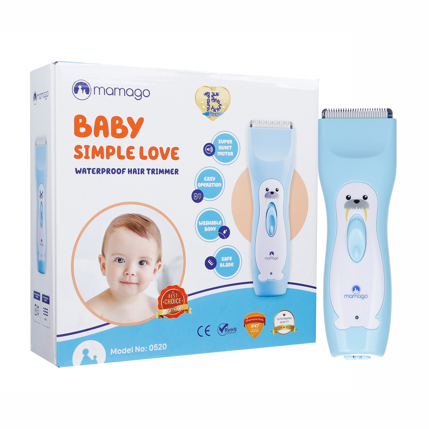 Tông đơ cắt tóc cho bé Mamago Simple Love 0520 hình 7