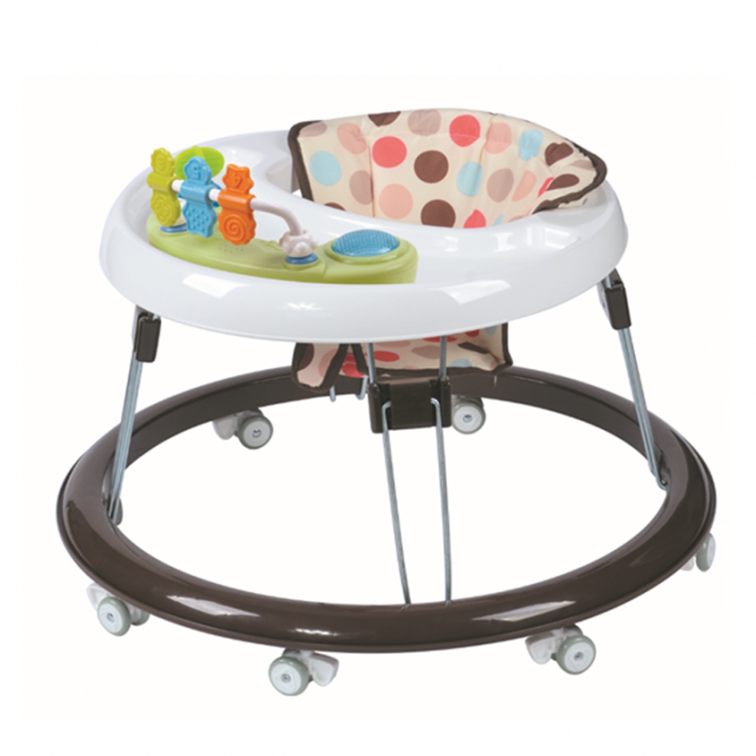 Xe tập đi Mastela W2002 có đồ chơi (Trắng Nâu)