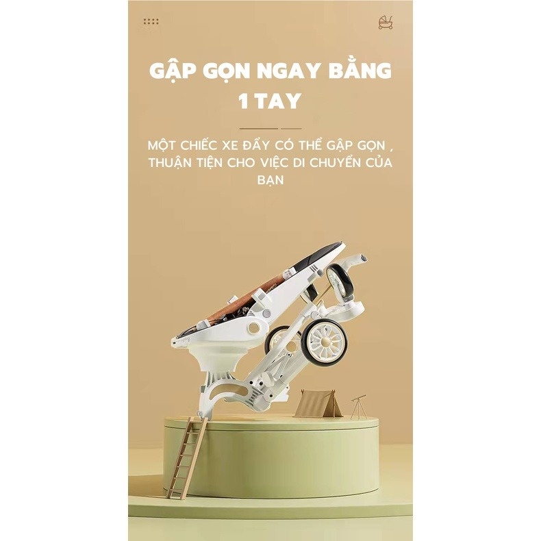 Xe đẩy gấp gọn K08  hình 3