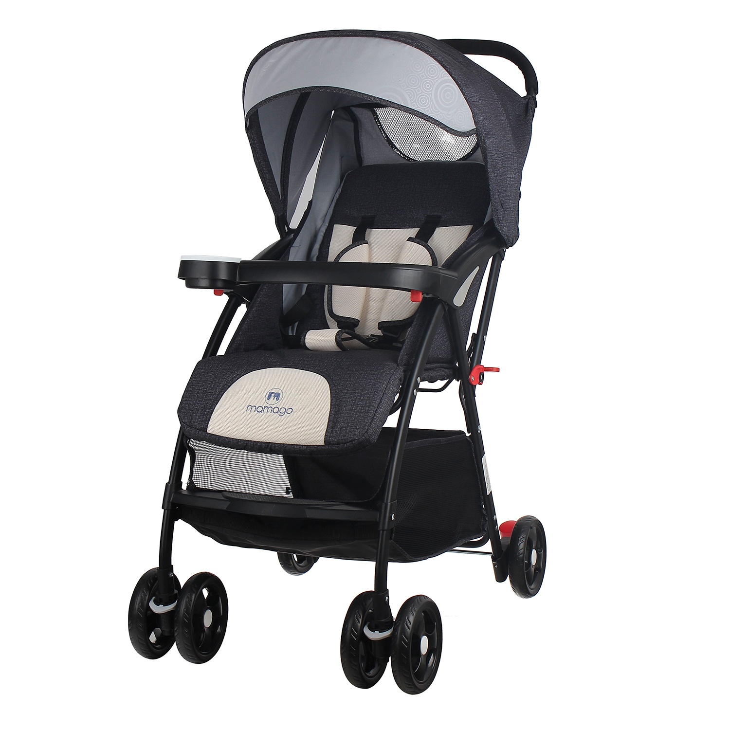 Xe đẩy Mamago Friendly C05 màu đen xám hình 1