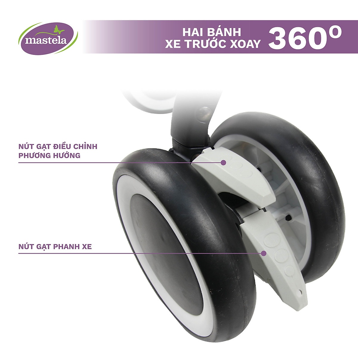 Xe đẩy Mastela Premium T05S siêu nhẹ đẩy 2 chiều bánh xe quay 360 độ