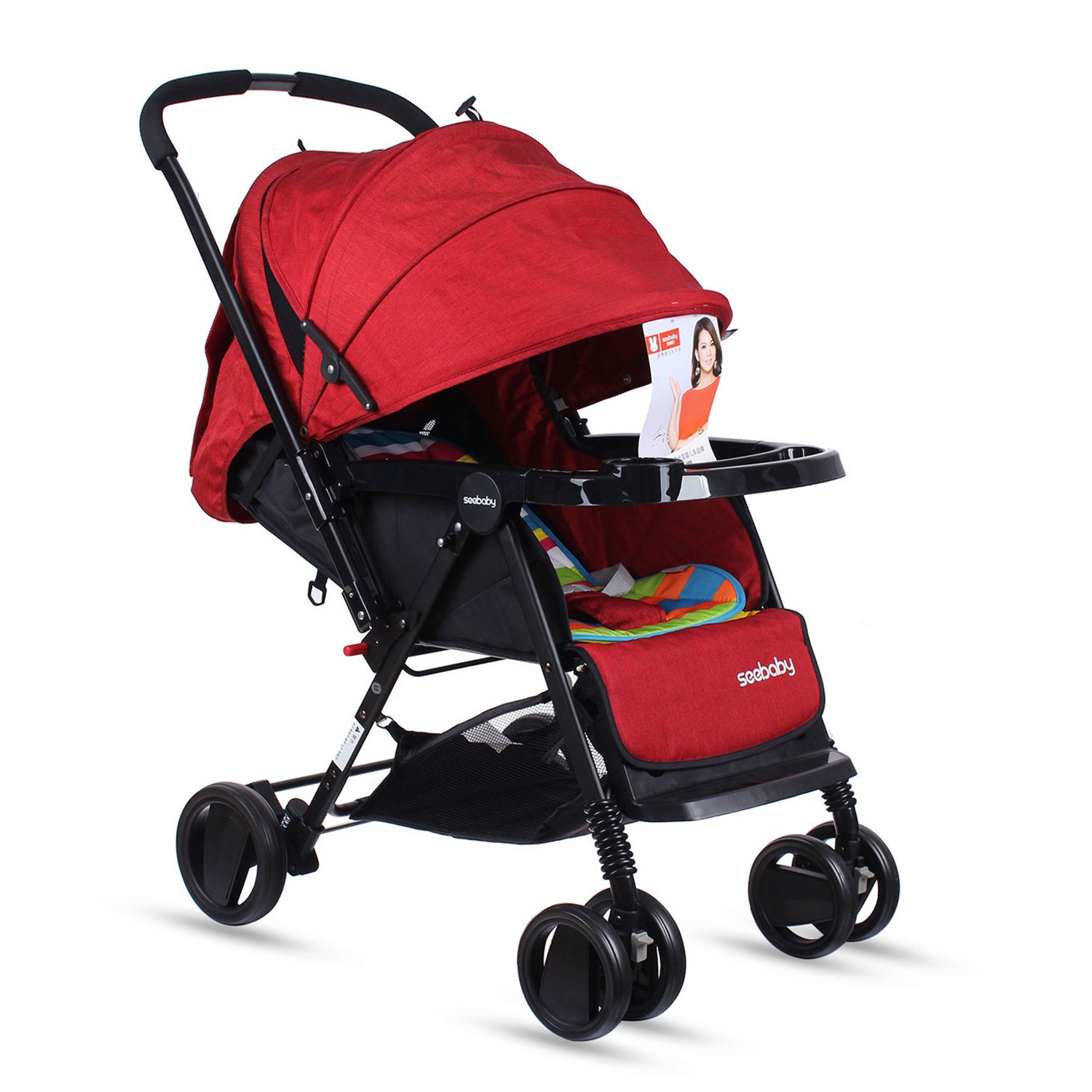 Xe đẩy Seebaby T11A màu đỏ hình 14