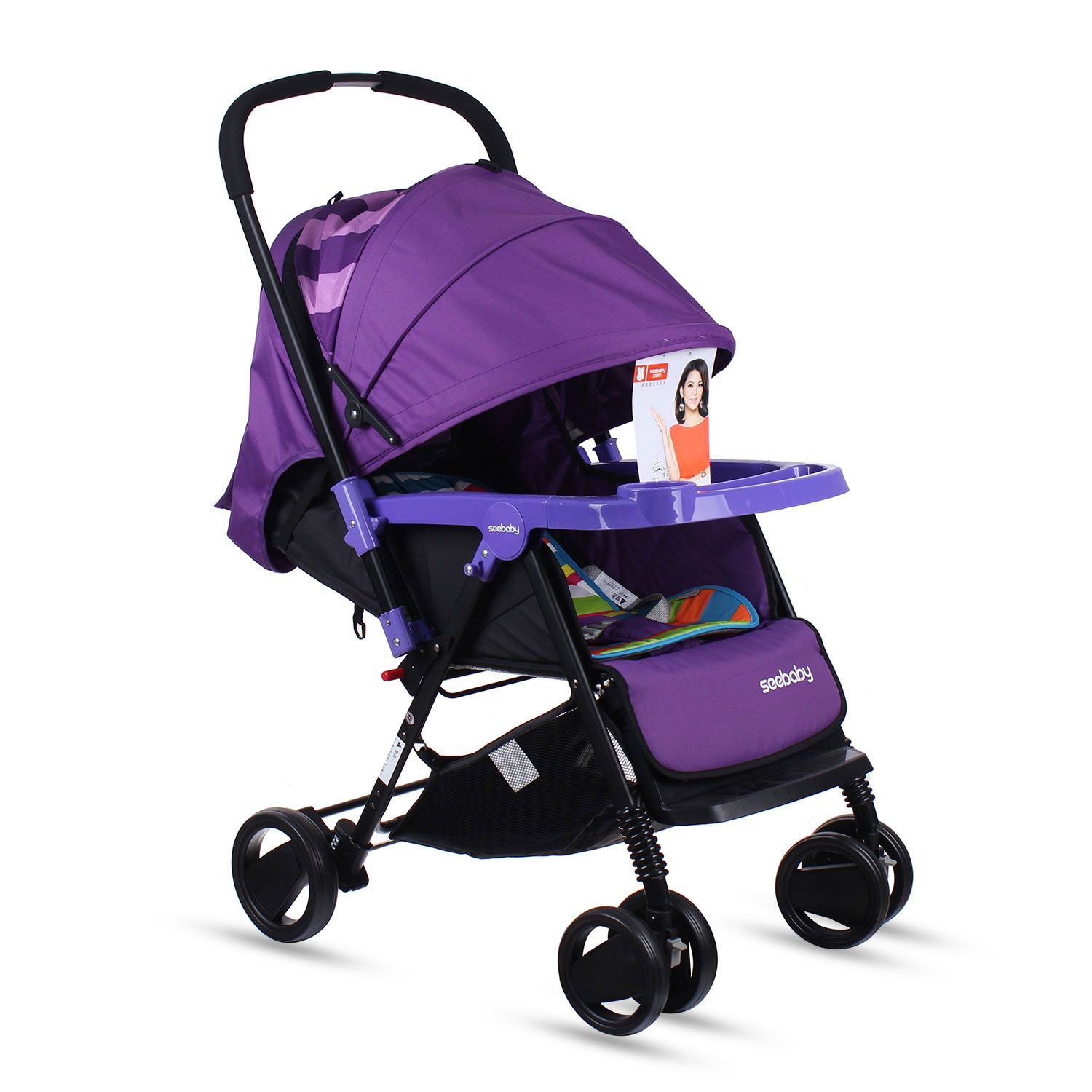 Xe đẩy Seebaby T11A màu đỏ hình 12