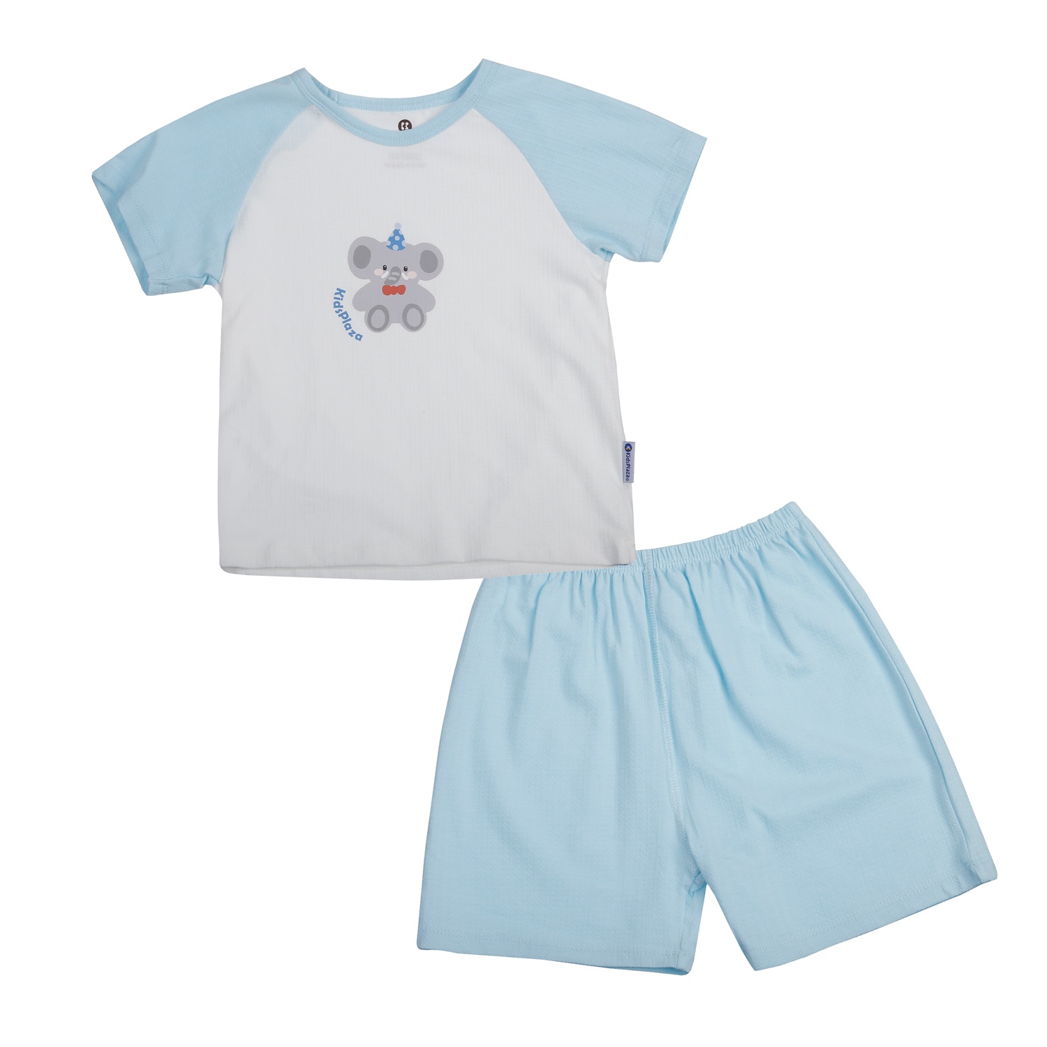 Bộ cộc bé trai KidsPlaza in gấu M25H (Trắng nâu)