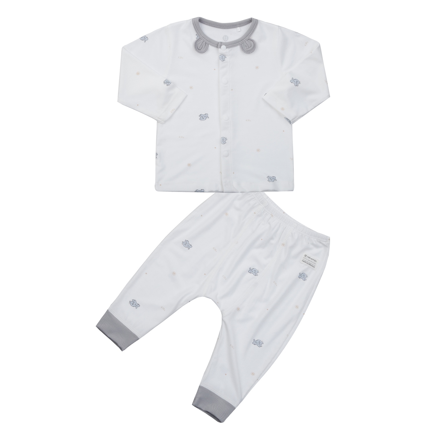 Bộ dài cài giữa KidsPlaza Otis in cún ND25H (Ghi) hình 1