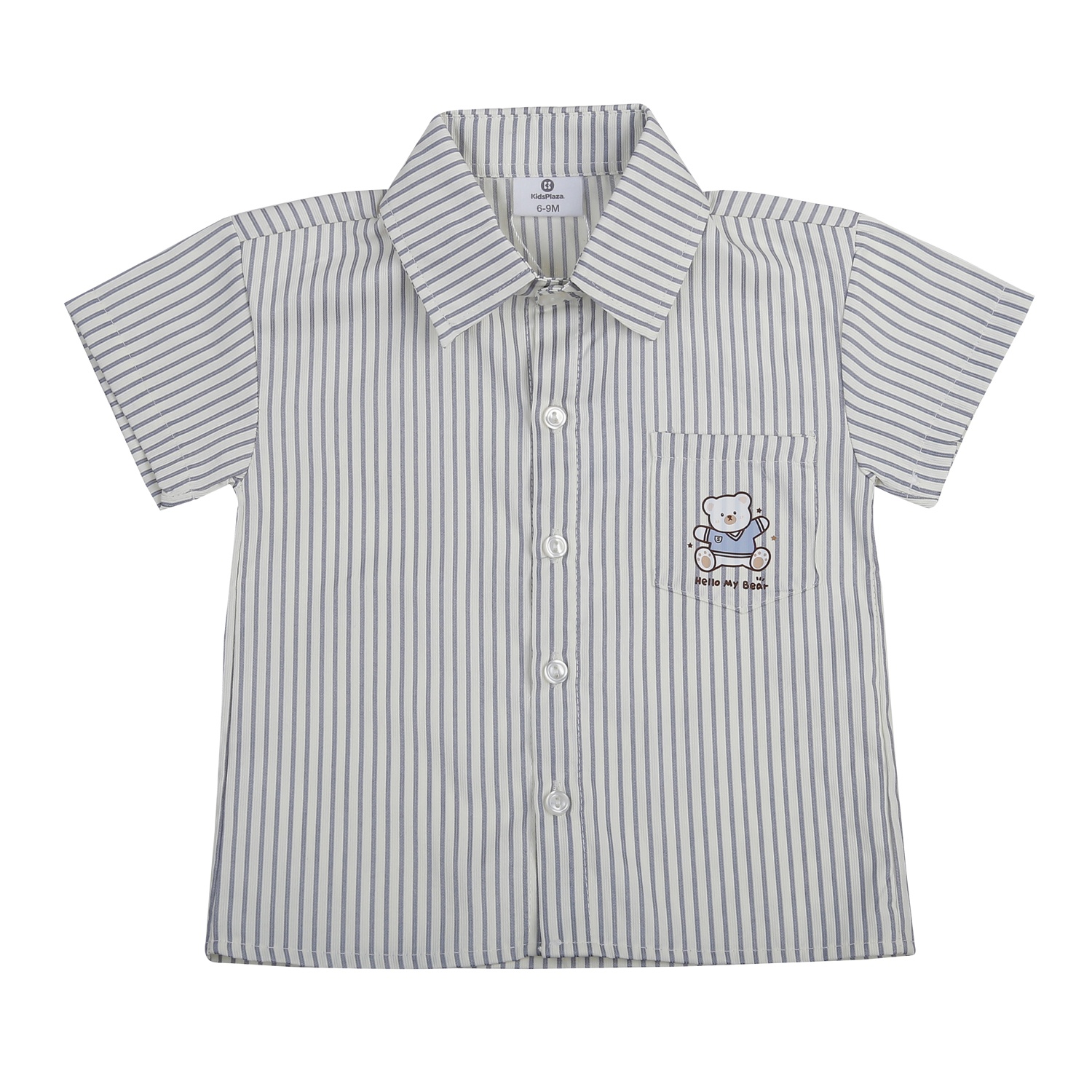 Bộ cộc bé trai KidsPlaza kẻ xanh M25H 