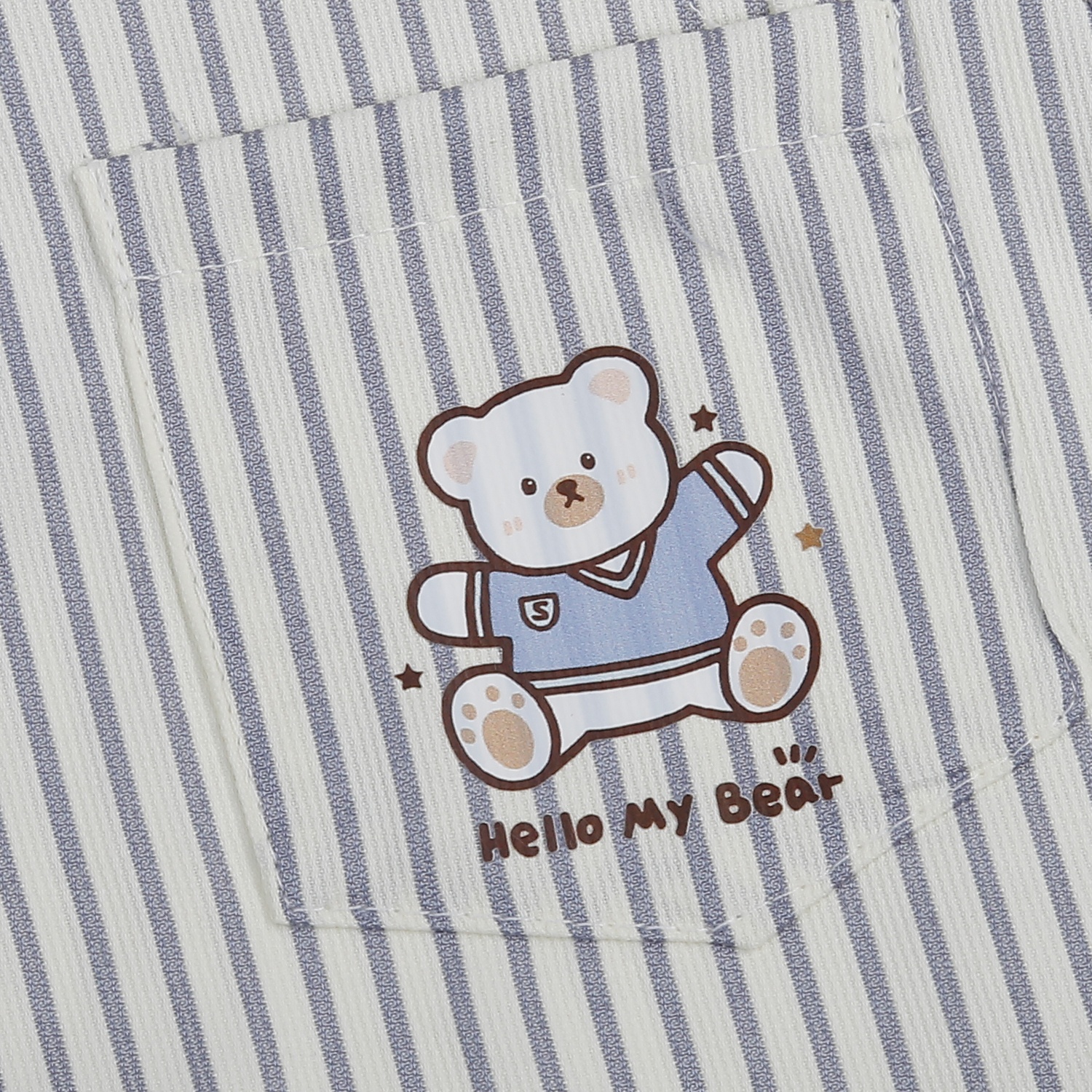 Bộ cộc bé trai KidsPlaza kẻ xanh M25H 