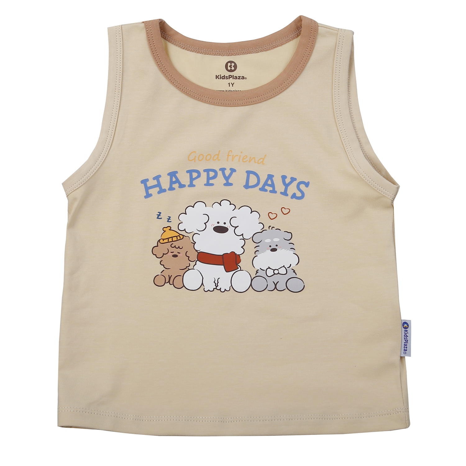 Bộ quần áo ba lỗ KidsPlaza in cún M25H (Nâu) hình 3