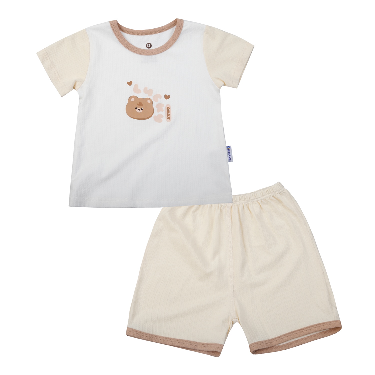 Bộ quần áo cộc KidsPlaza in lucky M25H (Trắng) hình 1