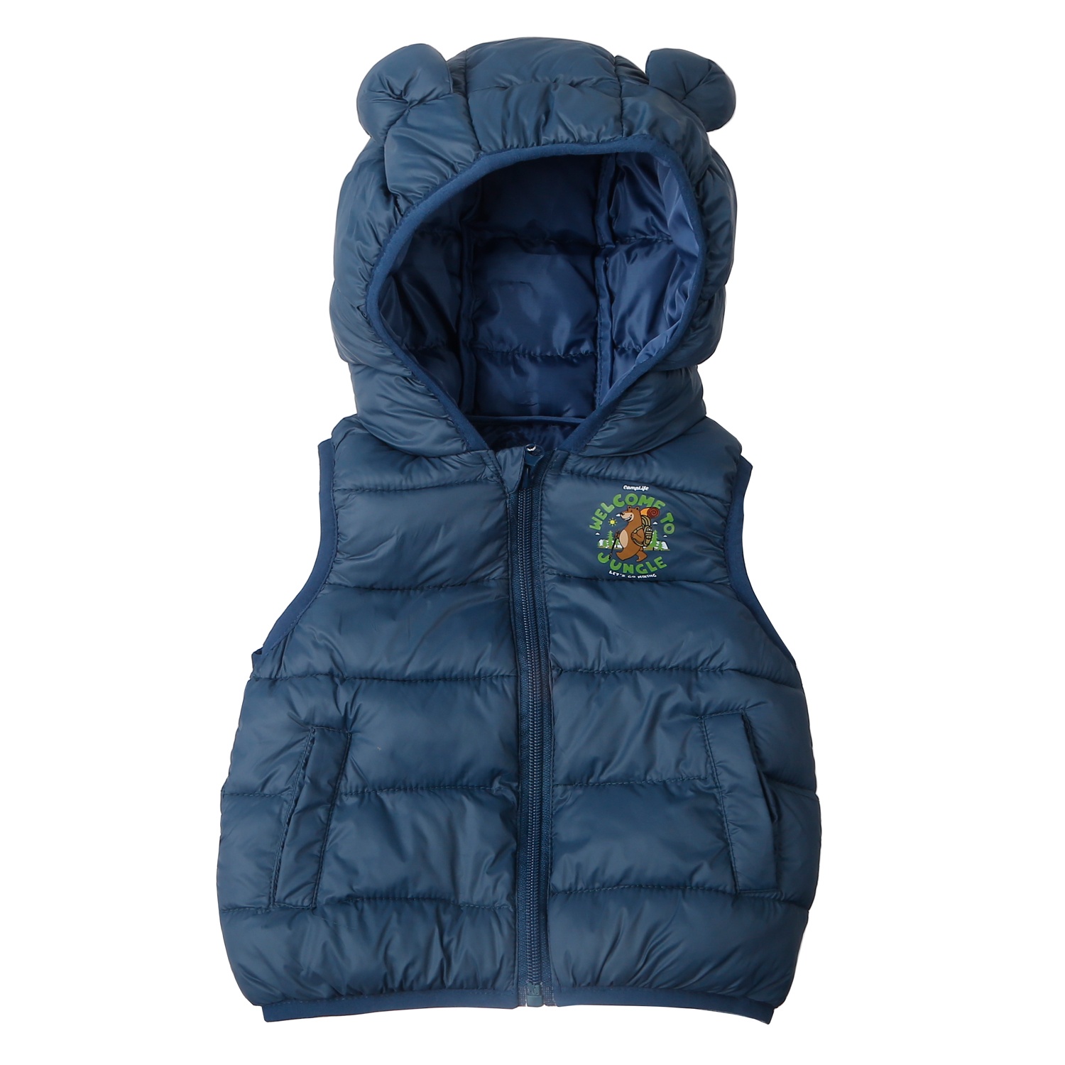 Áo khoác bé trai KidsPlaza in gấu 25K (Xanh) hình 1