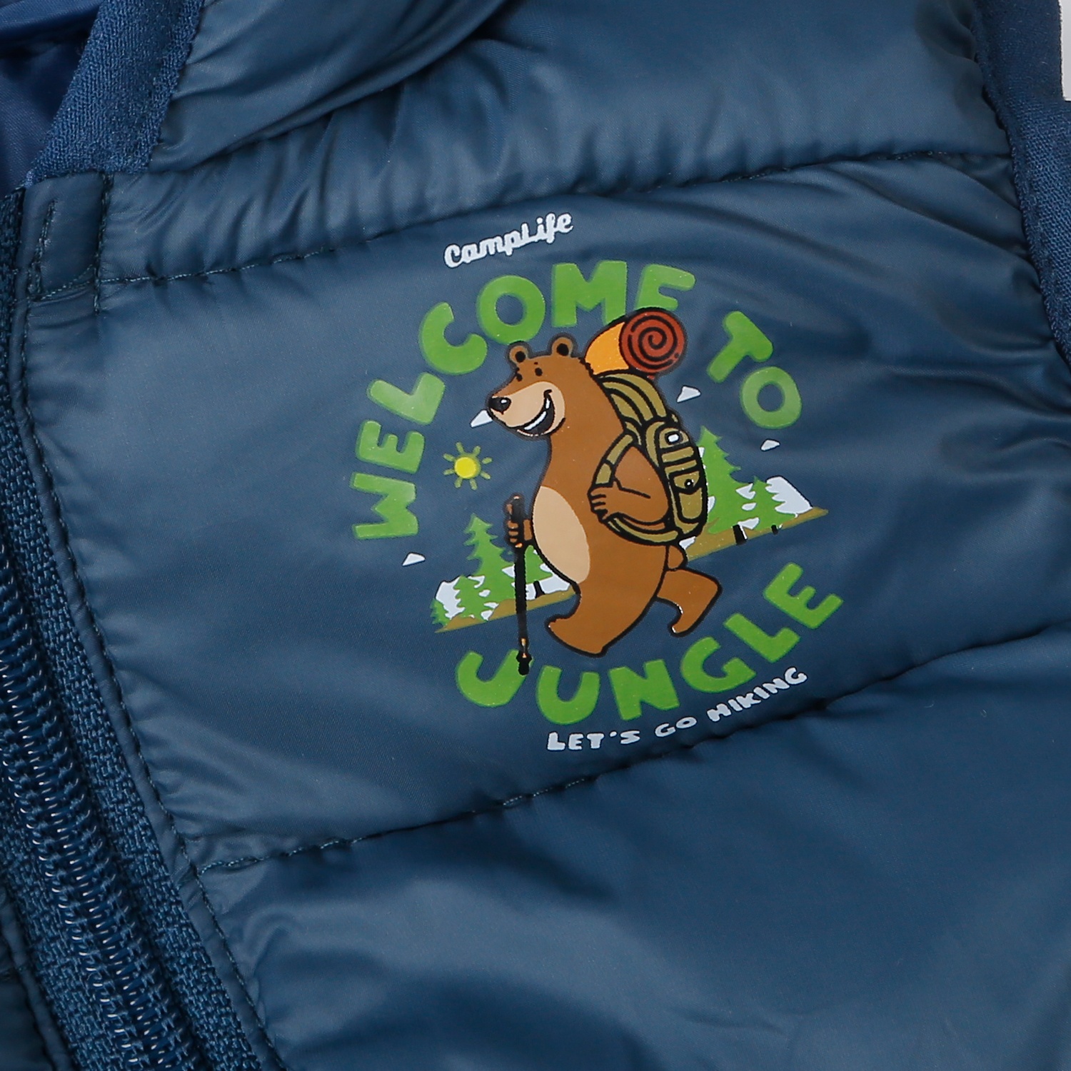 Áo khoác bé trai KidsPlaza in gấu 25K (Xanh) hình 3