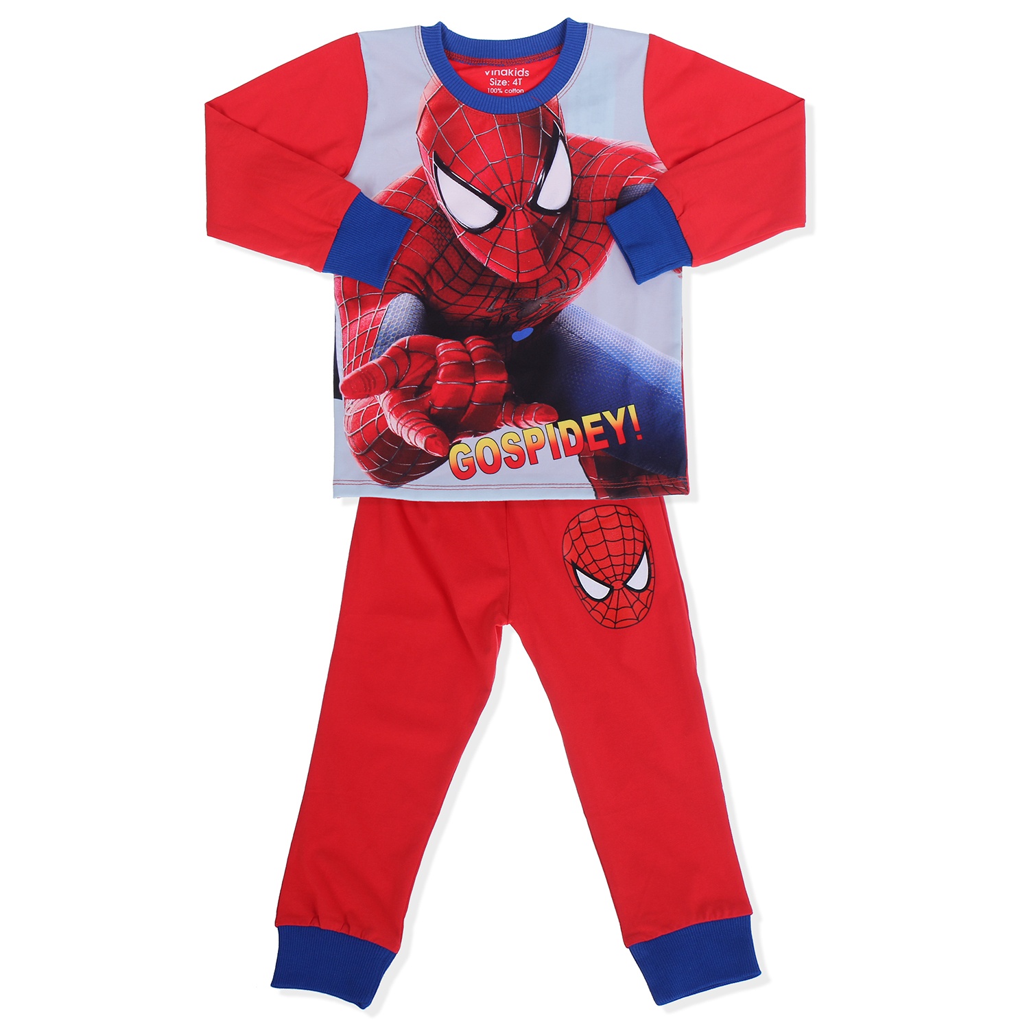 Bộ thời trang bé trai in hình siêu nhân hình 2