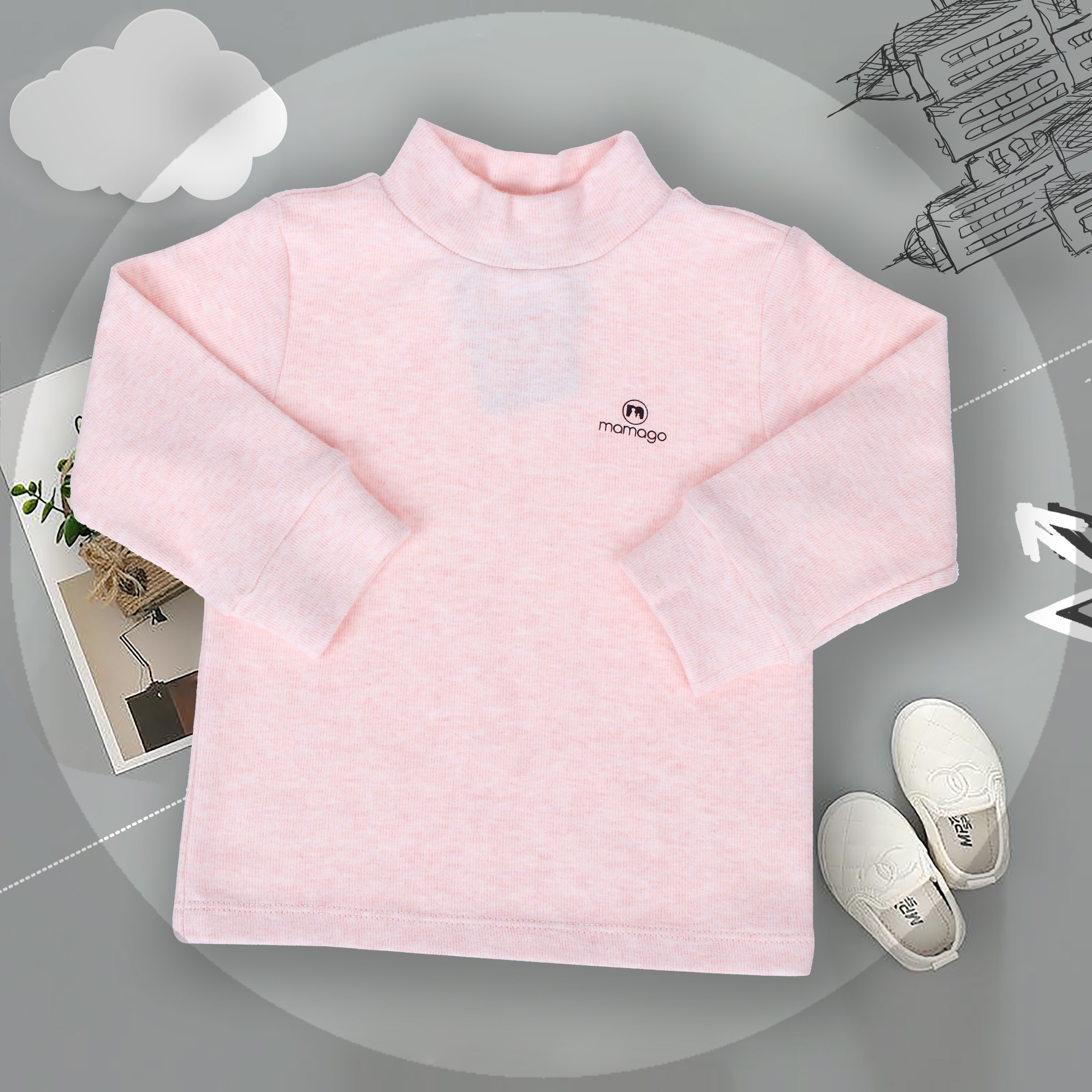 Áo sơ sinh Mamago (Hồng Cam) hình 1