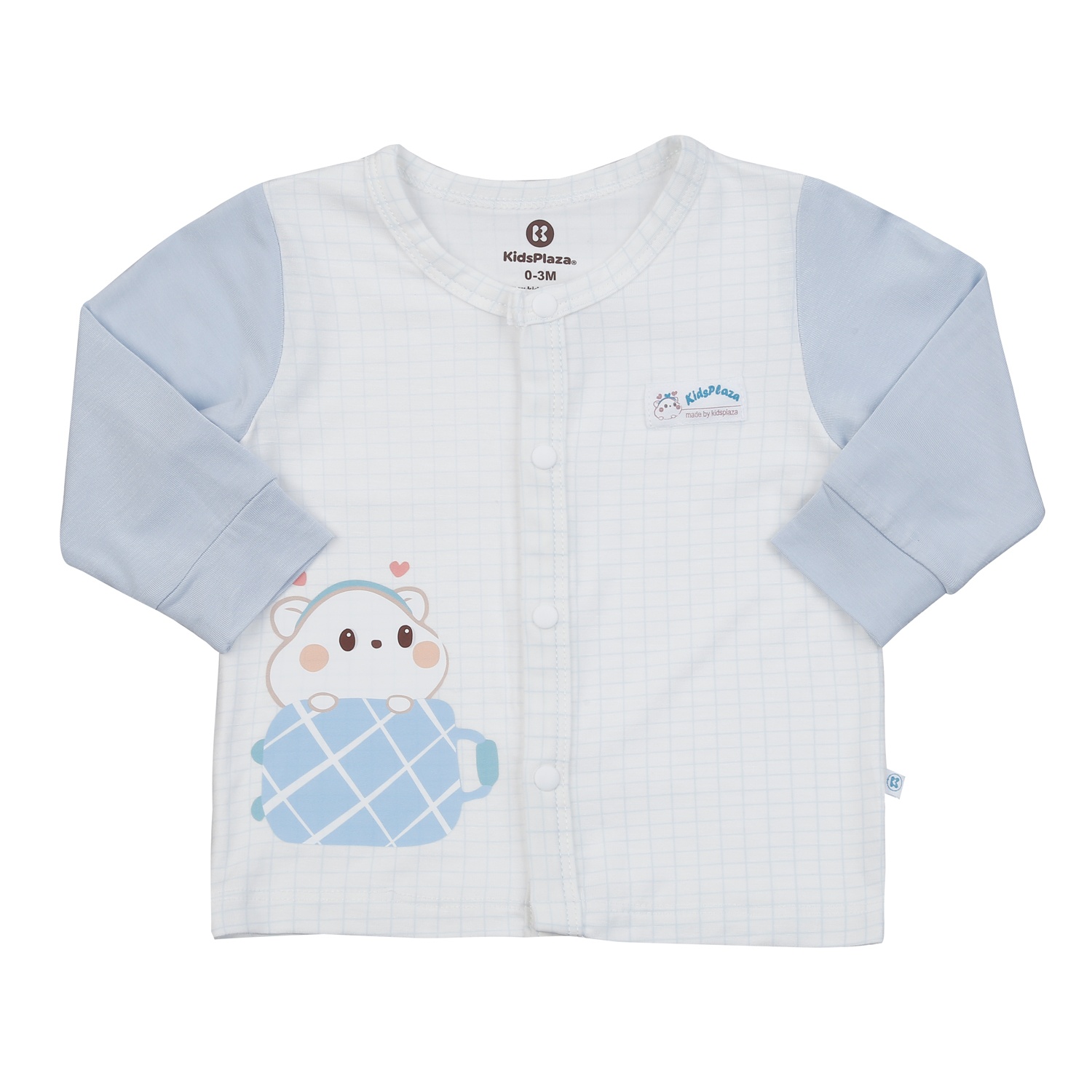 Bộ quần áo bé trai dài tay KidsPlaza in chuột (Xanh) M25H