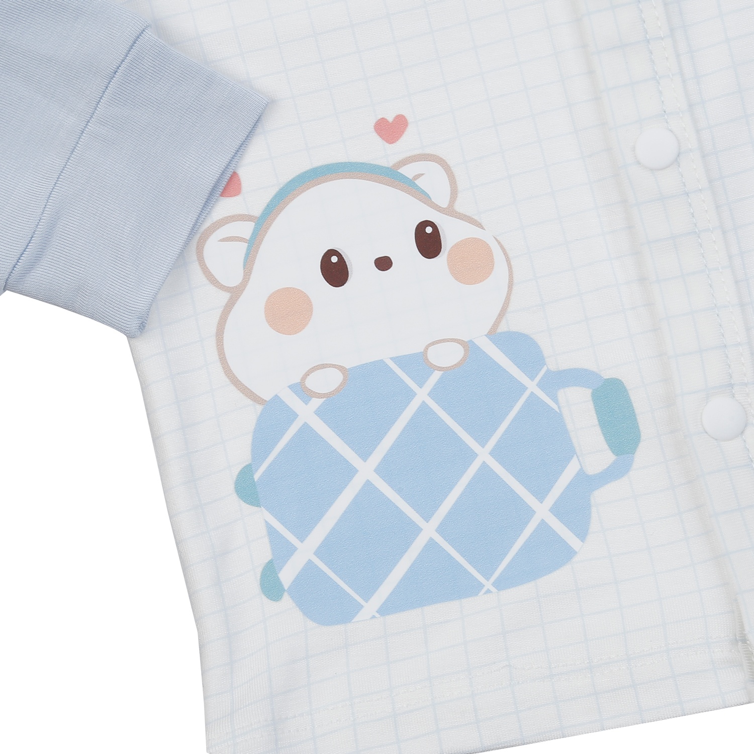 Bộ quần áo bé trai dài tay KidsPlaza in chuột (Xanh) M25H