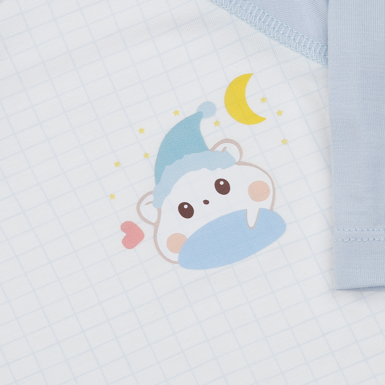 Bộ quần áo dài tay cài giữa in chuột M25H (Xanh) hình 2